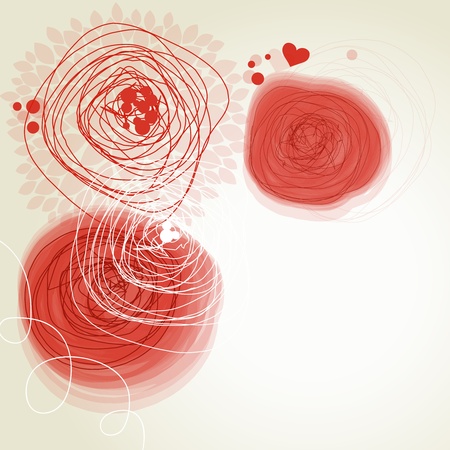 Romantic flowers background のイラスト素材
