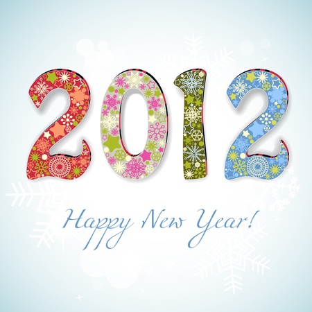 New year 2012 number vector illustration のイラスト素材
