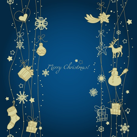 Christmas decoration seamless patternのイラスト素材