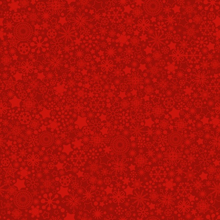 Red snowflakes texture. Vector seamless pattern のイラスト素材