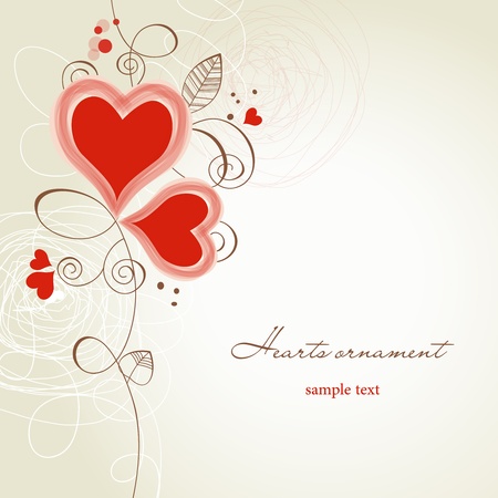 Two hearts ornamentのイラスト素材
