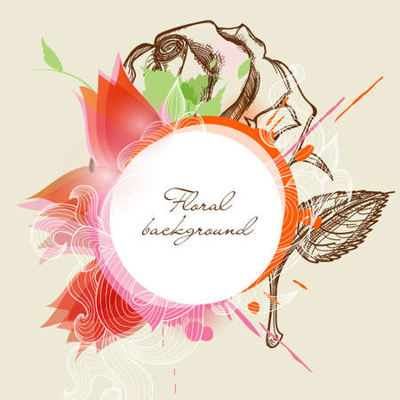 Floral bannerのイラスト素材