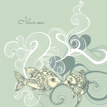 Sea backgroundのイラスト素材