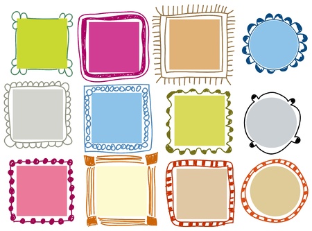 Doodle framesのイラスト素材
