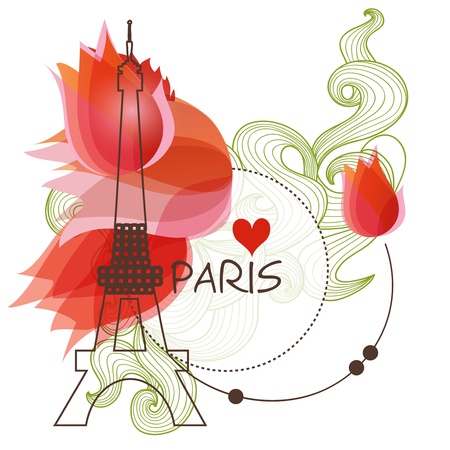 Paris vector backgroundのイラスト素材