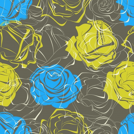 Roses seamless patternのイラスト素材