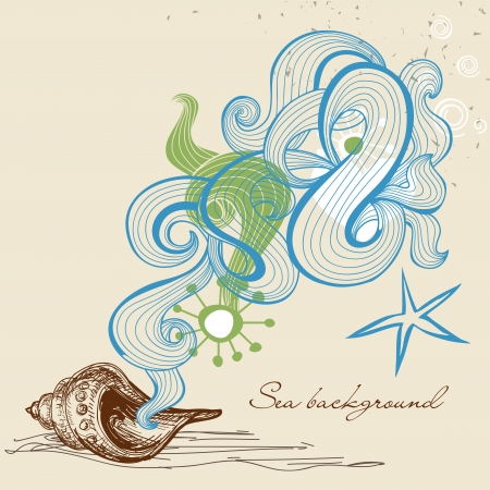 Sea backgroundのイラスト素材