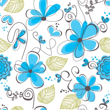 Floral seamless patternのイラスト素材