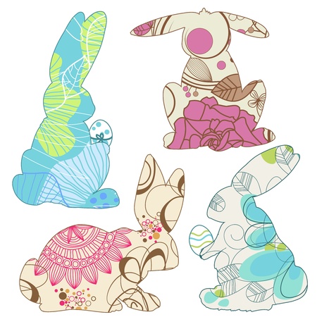 Easter bunniesのイラスト素材