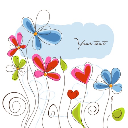 Floral background vector illustration のイラスト素材
