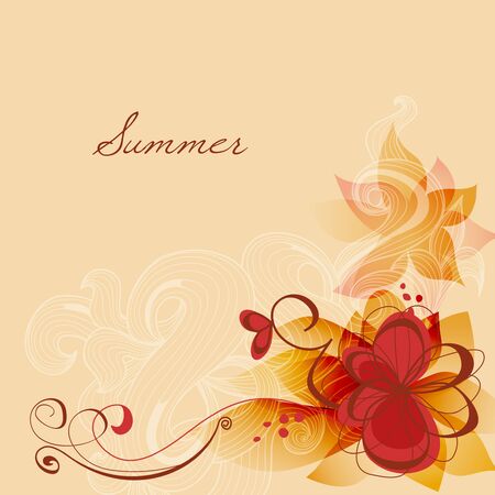 Summer vector flowers のイラスト素材