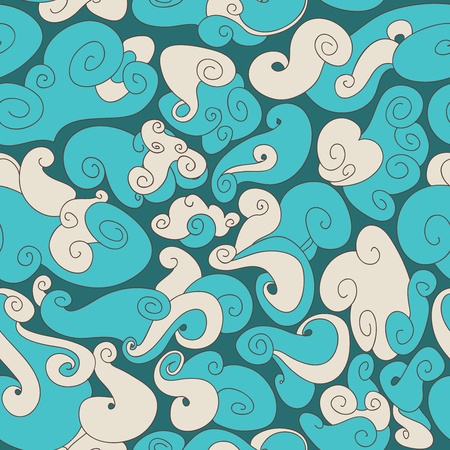Abstract clouds seamless patternのイラスト素材