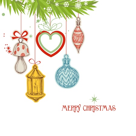 Christmas card vector illustration のイラスト素材