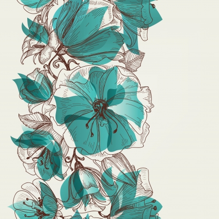 Flower seamless pattern vector のイラスト素材