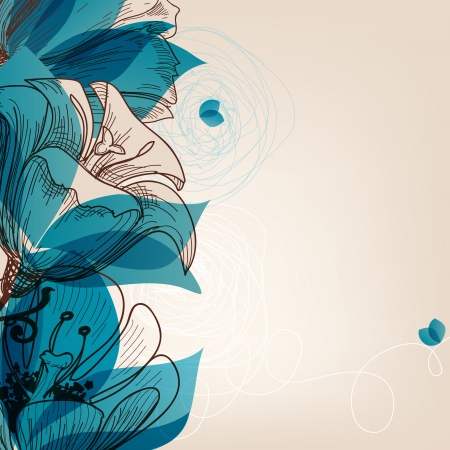 blue flower backgroundのイラスト素材