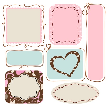 Blank cute frames for textのイラスト素材