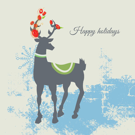 Christmas deerのイラスト素材