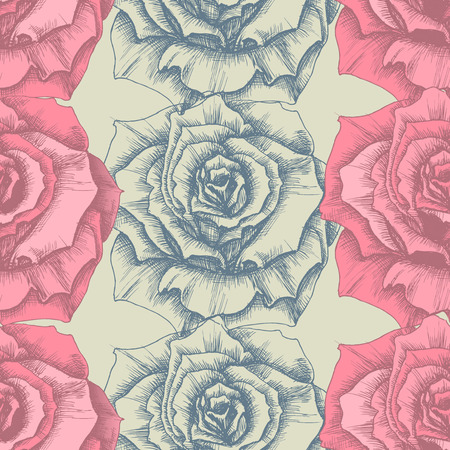 Rose seamless patternのイラスト素材
