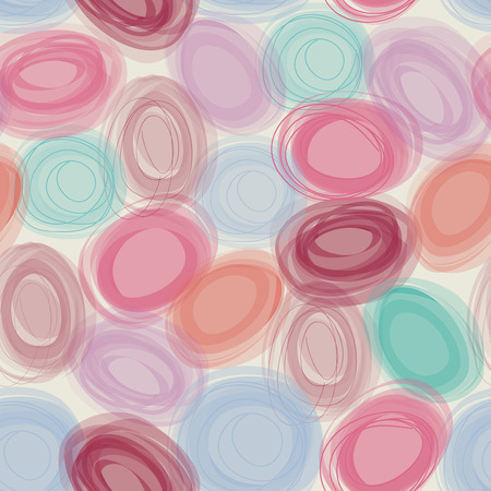 Colorful abstract flowers seamless patternのイラスト素材