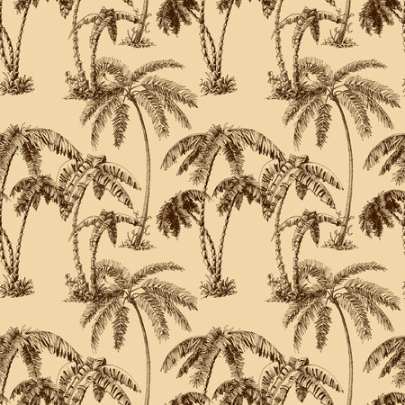 Palm trees seamless patternのイラスト素材