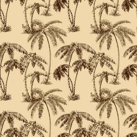 Palm trees seamless pattern