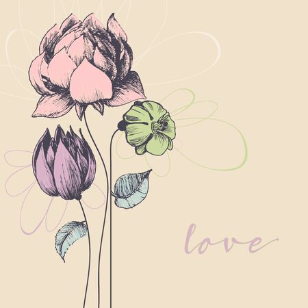 Flowers bouquetのイラスト素材