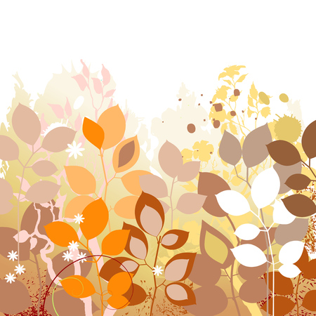 Fall leaves background. Autumn in foliage colorsのイラスト素材