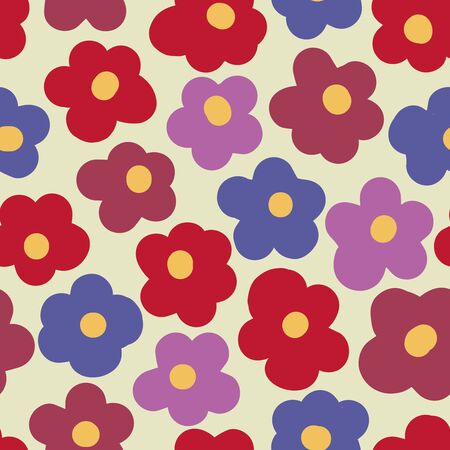 Floral bright seamless patternのイラスト素材