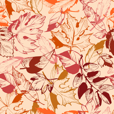 Autumn leaf seamless patternのイラスト素材