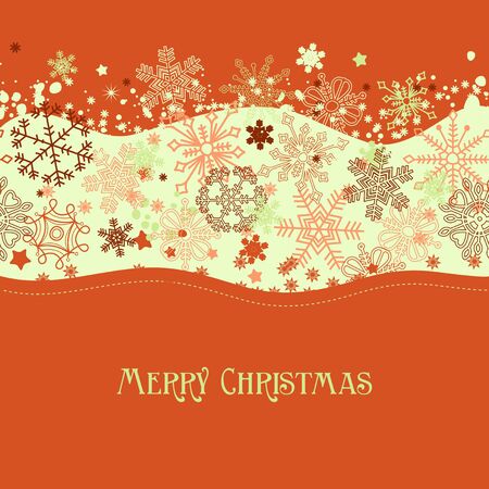 Christmas seasonal background, snowflakes border designのイラスト素材