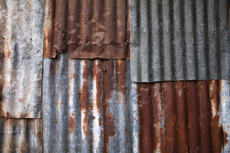 Closeup Rusted galvanized iron plate, texture backgroundの写真素材