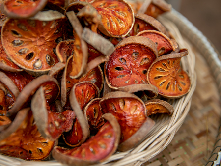 Bael Fruit dried tea slicesの写真素材