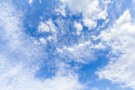 blue sky and white cloudsの写真素材