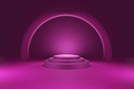 Abstract geometry shape background. podium minimalist mock up scene. 3d rendering.