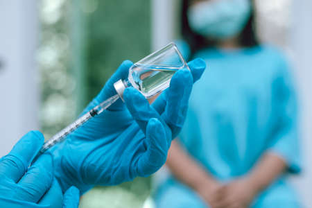 Vaccination against the new  Virus Vacineの写真素材