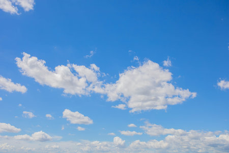 white cloudy sky and sceneryの写真素材