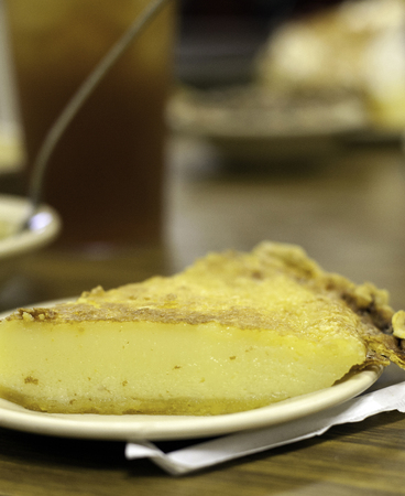 Slice of lemon chess pieの写真素材