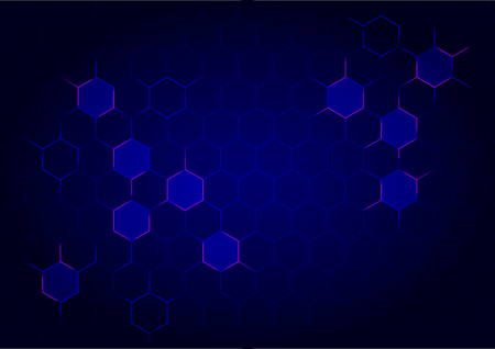 Hexagonal shapes with highlight, modern abstract backgroundのイラスト素材