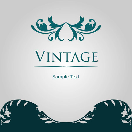 Vintage floral frameのイラスト素材