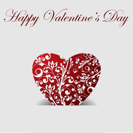 Heart from paper Valentines day cardのイラスト素材