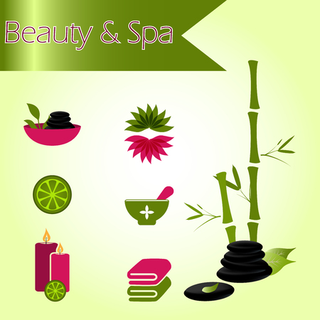 Spa icons setのイラスト素材