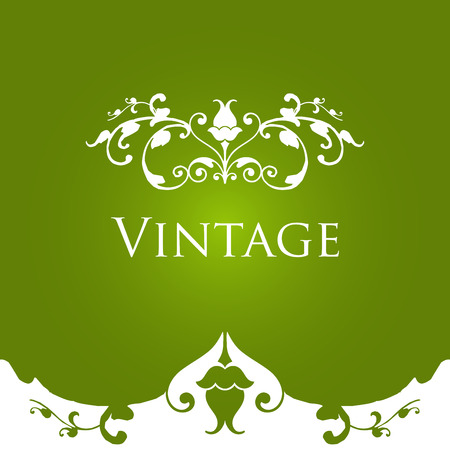 Vintage floral frame.のイラスト素材
