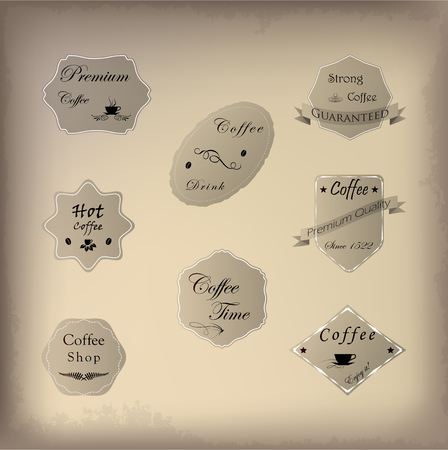 Coffee labels and badges.のイラスト素材