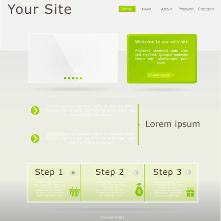Website templateのイラスト素材