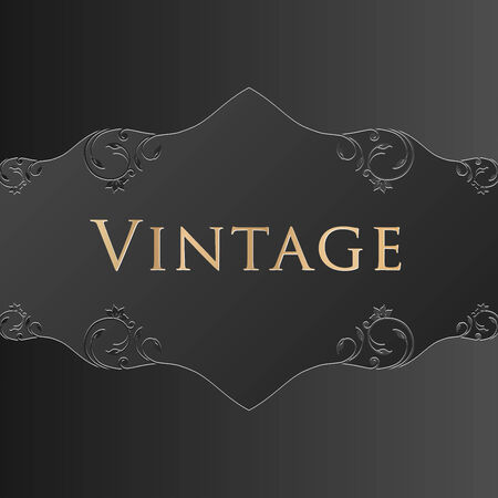 Vintage floral frameのイラスト素材