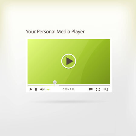 Video player for web illustrationのイラスト素材