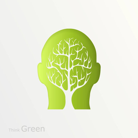 Brain tree illustration のイラスト素材