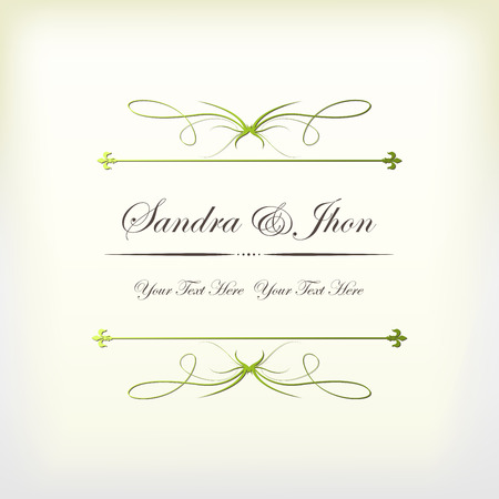 Wedding Vintage Invitation のイラスト素材