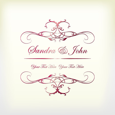Wedding Vintage Invitation のイラスト素材