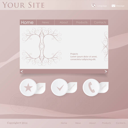 Website templateのイラスト素材
